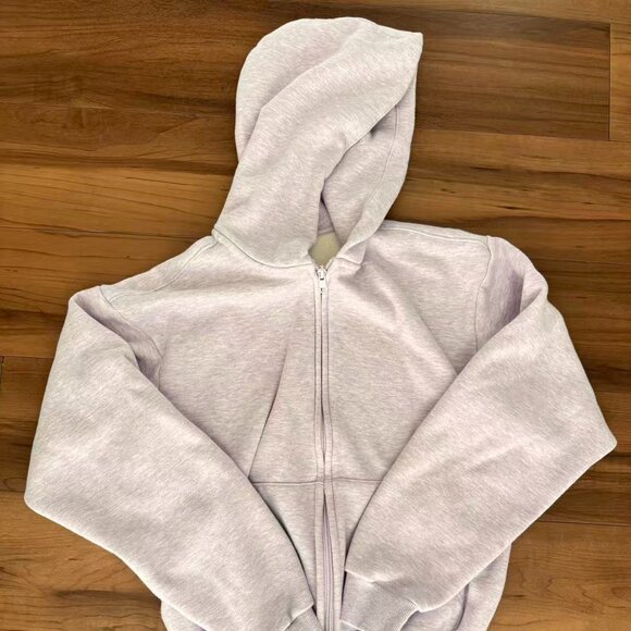 SKIMS Cotton Fleece Blend Classic Zip-Up Hoodie - Picture 1 of 2